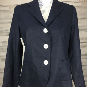 Ralph Lauren 8 Blazer Jacket Linen Button Riviera